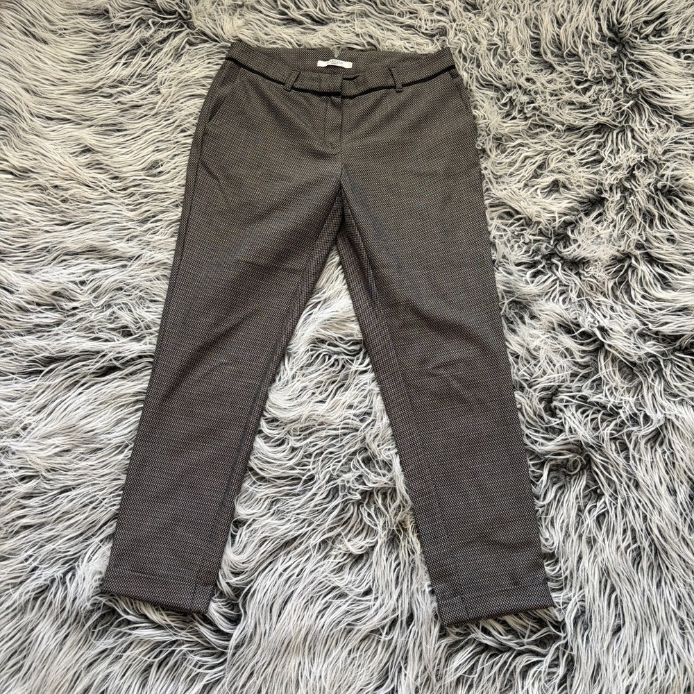 Marella Sport Slim Fit Flat Front Ankle Pants‎ Mid Rise Women's Brown SZ 4 US
